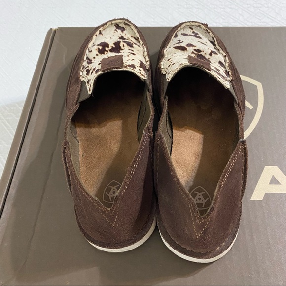 Women’s Ariat cow print loafers cruisers slip on shoes - Picture 4 of 11